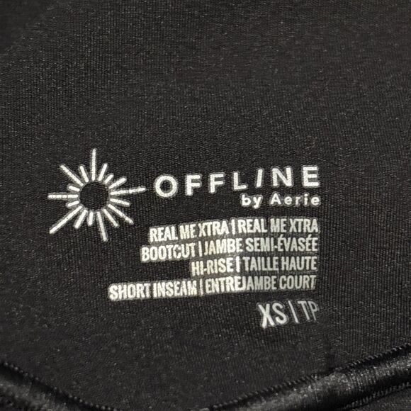 OFFLINE By Aerie Real Me XTRA High Rise Bootcut Legging Black Size XS Short - Picture 8 of 8